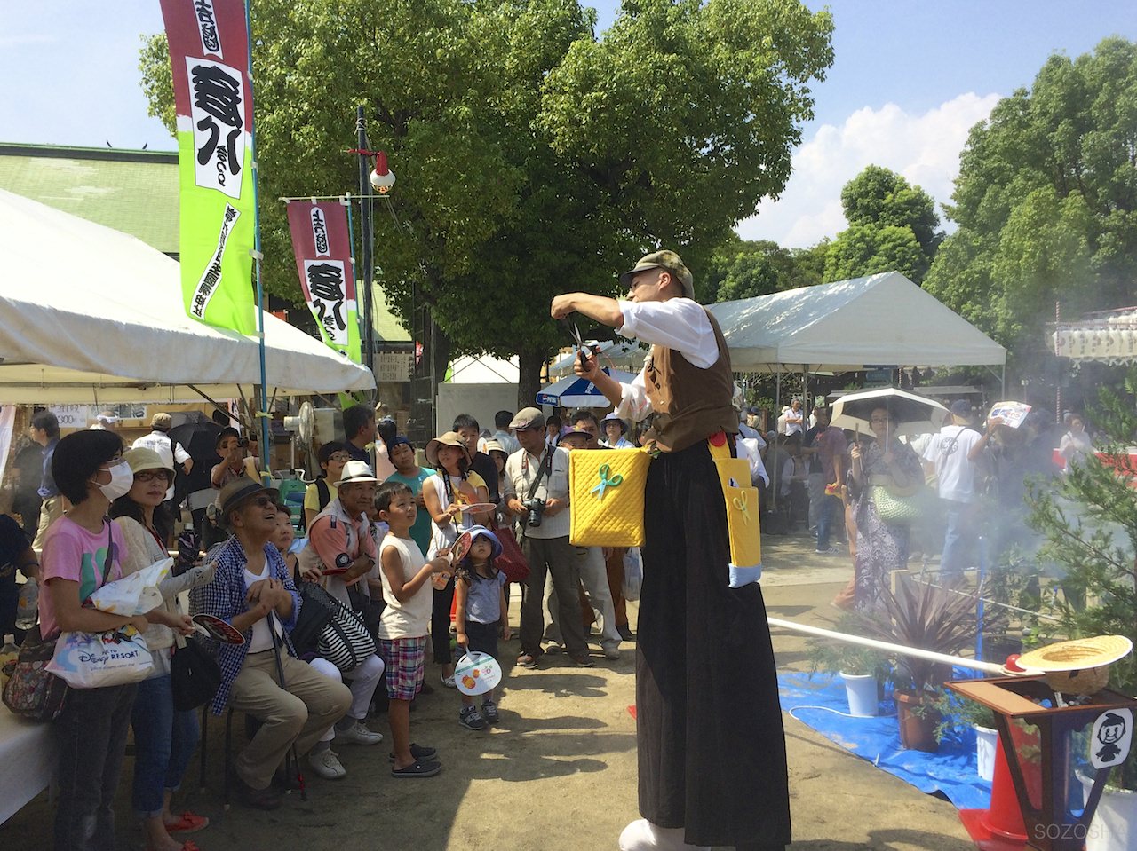 紙切り芸　紙切り屋マーキィ　野外イベント