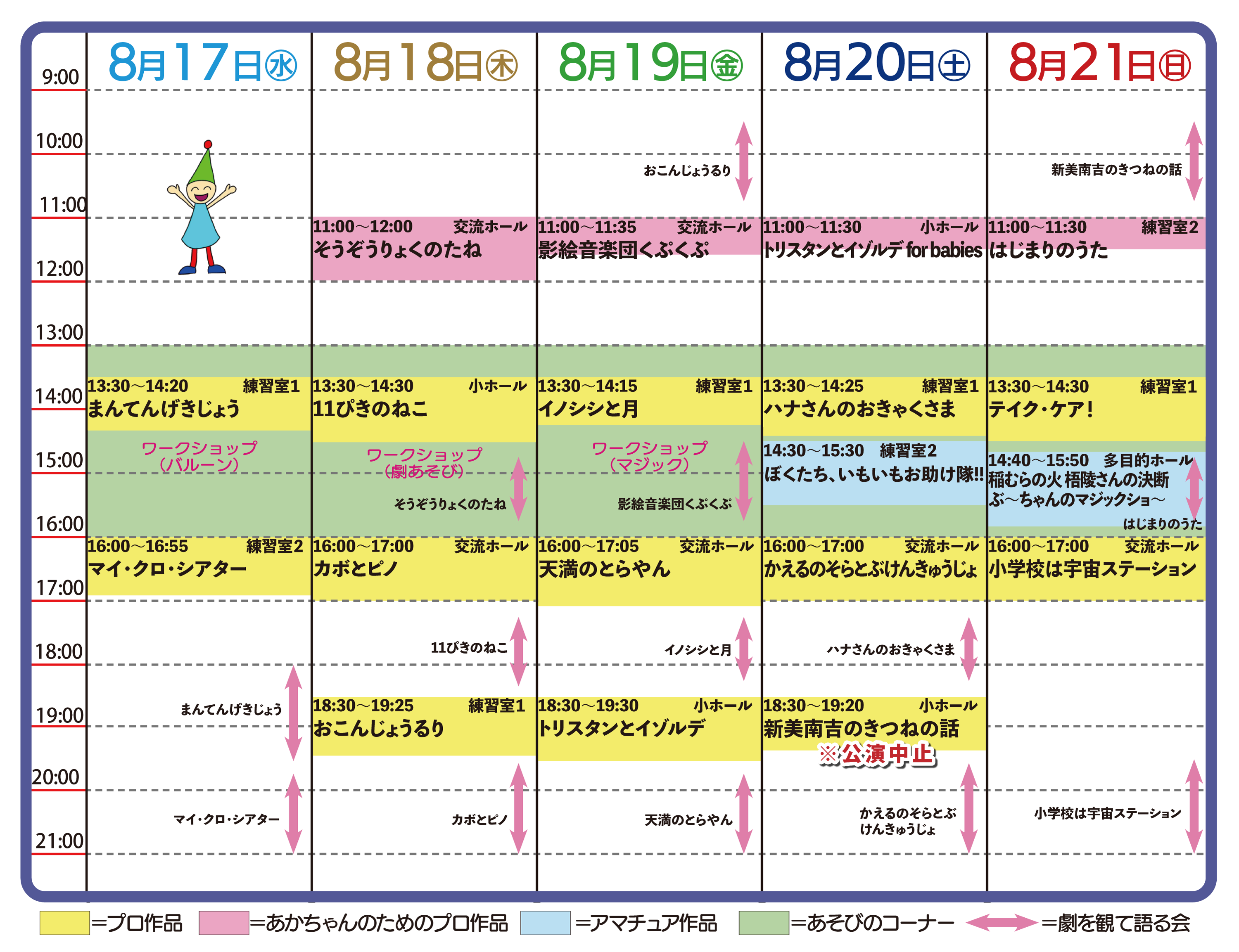 子どもえんげき祭 in きしわだ 20222_タイムスケジュール