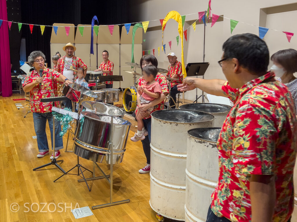 トロピカル・カーニバル！！ワンハーツ・スチールバンド、ONE HARTZ STEEL ORCHESTRA、長野北部おやこ劇場、スティール・パン　Steelpan