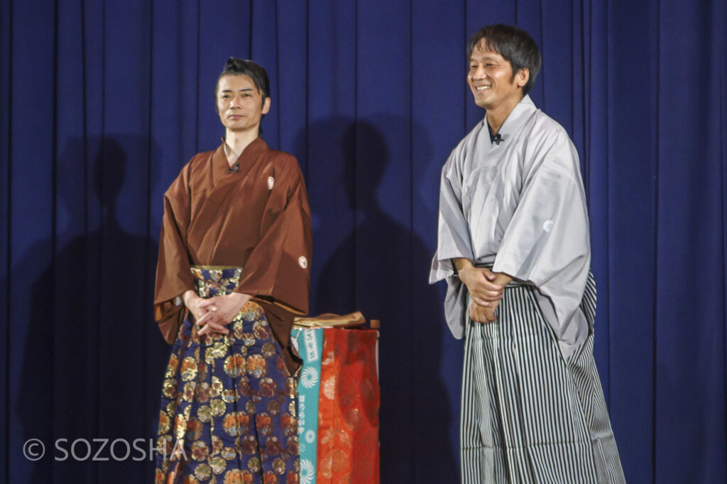 キタノ大地、豊来家幸輝 | 芸術鑑賞会、古典芸能、小学校 | ~タネなし タネあり!? ~日本の伝統びっくり体験!太神楽と和妻 | 太神楽曲芸、和妻(マジック)